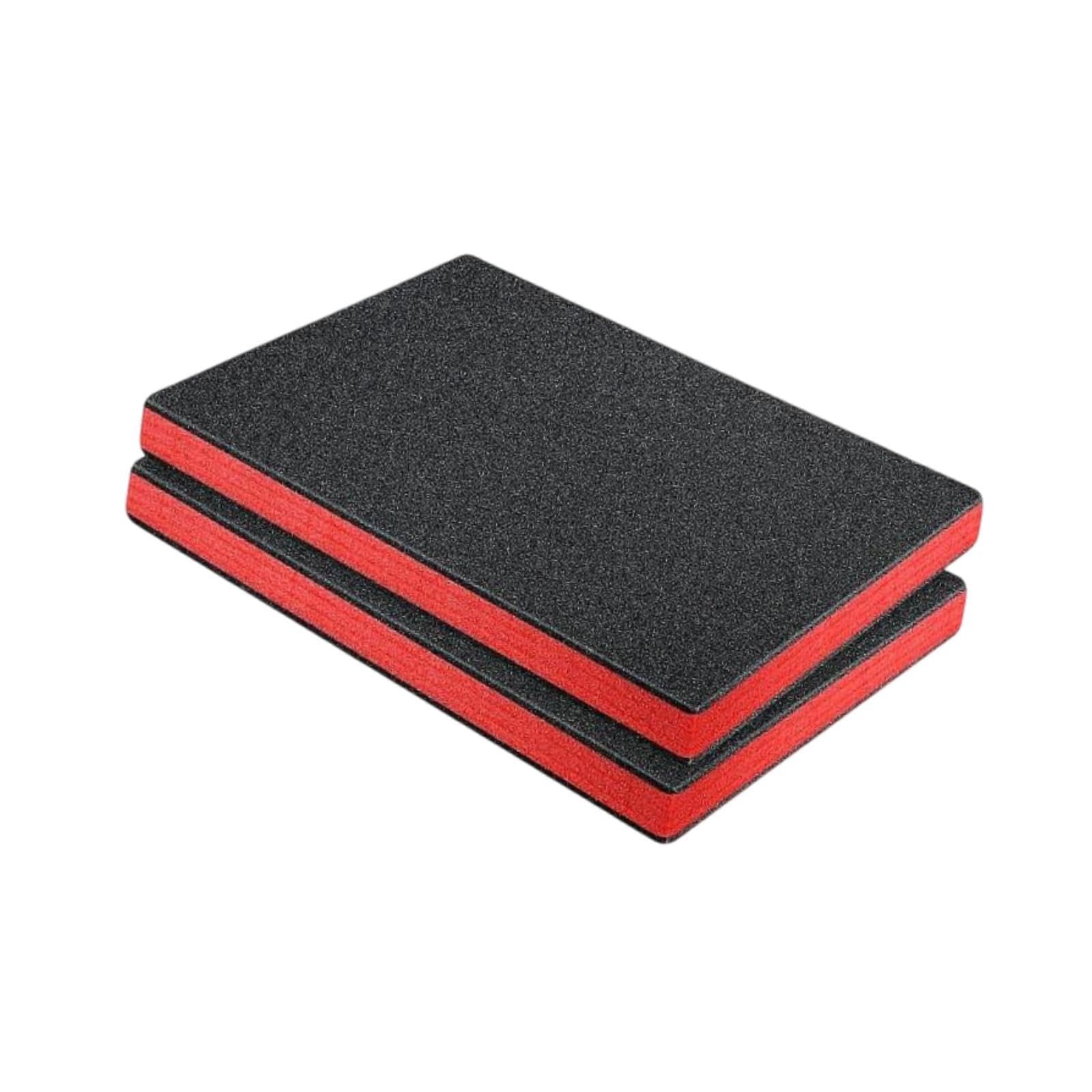 Generic 2 Schaumstoffeinsätze für Werkzeugboxen, zuschneidbar, wiederverwendbar, abnehmbar für Werkzeugkästen zur Polsterung, 45 cm x 30 cm x 5 cm