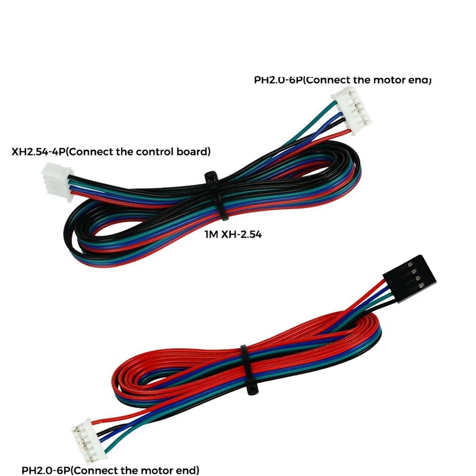 GTPBAO Contrôleur de Pilote Lot de 5 Moteurs Pas à Pas Nema 17 1,8 degrés 2 Phases 4 Fils 42 x 42 x 38 mm 1,5 A 0,42 Nm 17HS4401 Moteur Pas à Pas 1 mètre Fil XH2,54 Machine CNC