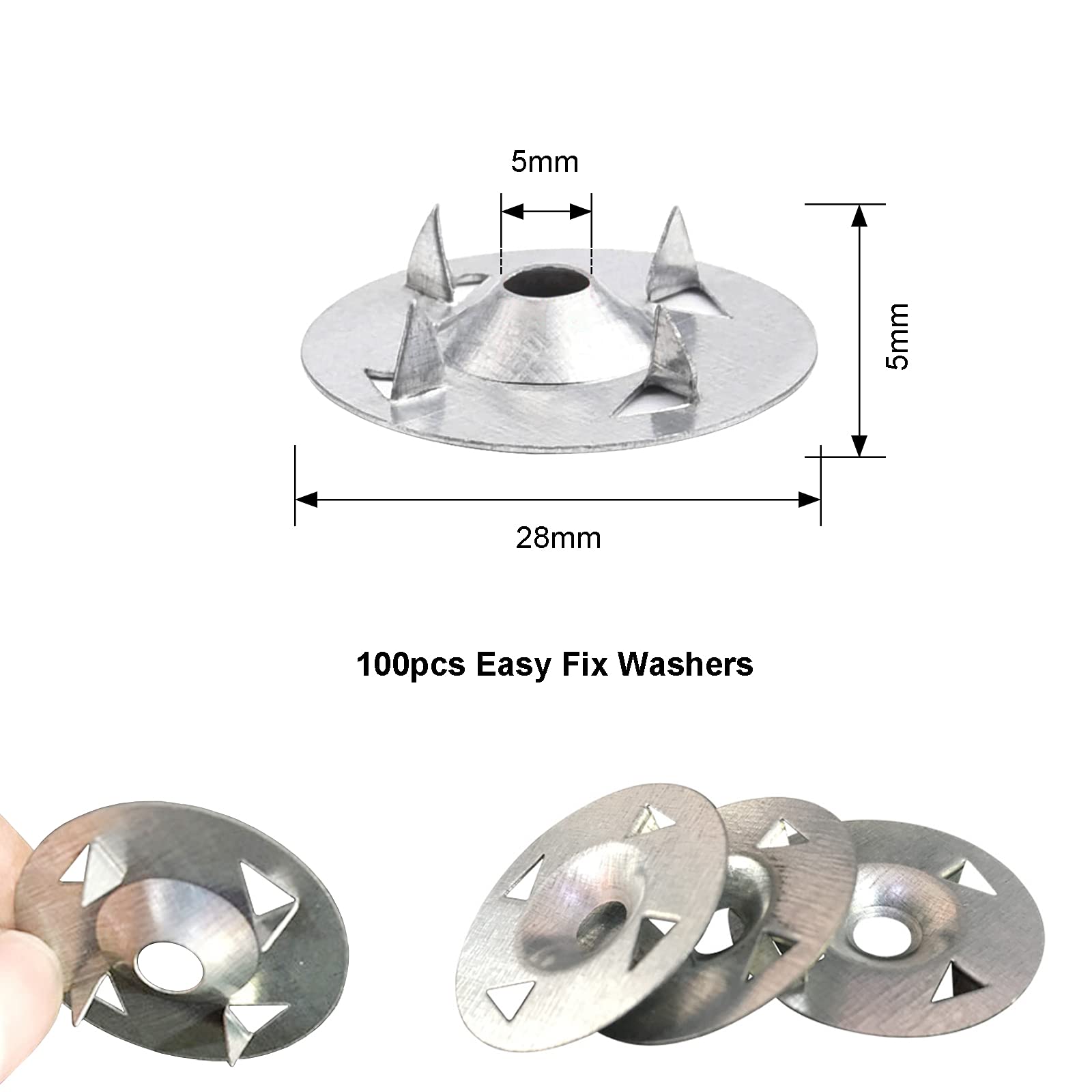 Buy ESINO Easy Fix Washers, Tile Backer Board Washers, 28mm Diameter
