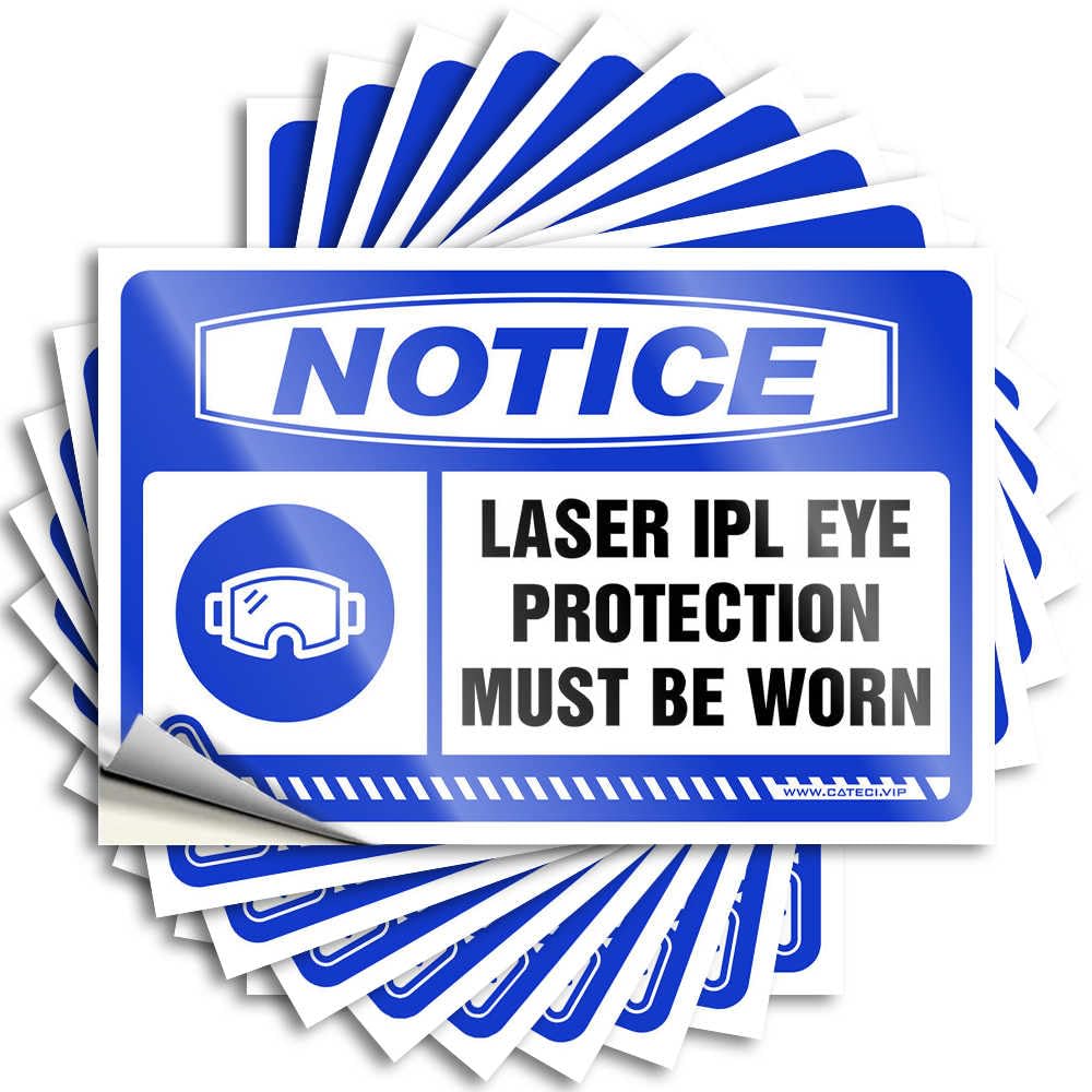 Fzfn Colour Bedroom Accessories, Sticker Adulting Garage Notice Laser Ipl Eye Protection Must Be Worn | Reading Waterproof Vinyl Stickers(12X18cm)
