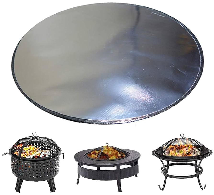 Fire Pit Mat-Silicone Stove Fire Mat,Retardant | Fireproof | Heat Resistant,Ember Mat And Grill Mat, Under The Stove, Protect Your Deck, Terrace, Lawn Or Campground From Embers,Washable (58"u00d758