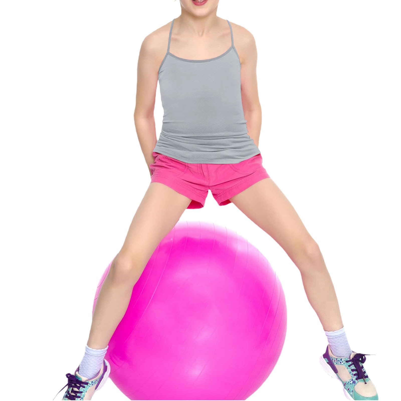 Camiseta deportiva para niñas, paquete de 3 unidades, lisa, tirantes delgados, sin mangas, para adolescentes, niñas, verano, atletismo, yoga, baile, gimnasio, capa base, cómoda y suave