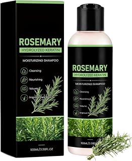 Rosemary Keratin Moisturizing Shampoo for Hair Quality, Hydrolyzed Protein Formula, Deeply Nourishes Fibers, Smooths Frizz, Adds Volume, Gentle Daily Cleanser with Dense Foam (1pcs)