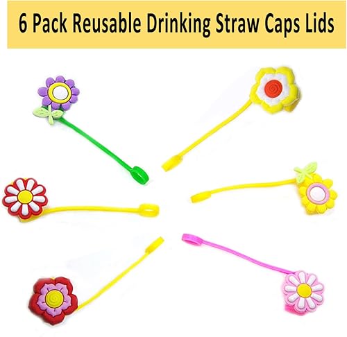 Miniatura 5 de 6 fundas de silicona para popotes, tapas reutilizables para popotes, tapas de popote para vasos, puntas de popote a prueba de salpicaduras, a prueba