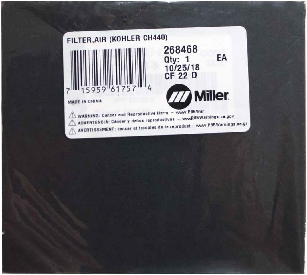 Miller 268468 Filter, Air (Kohler Ch440)
