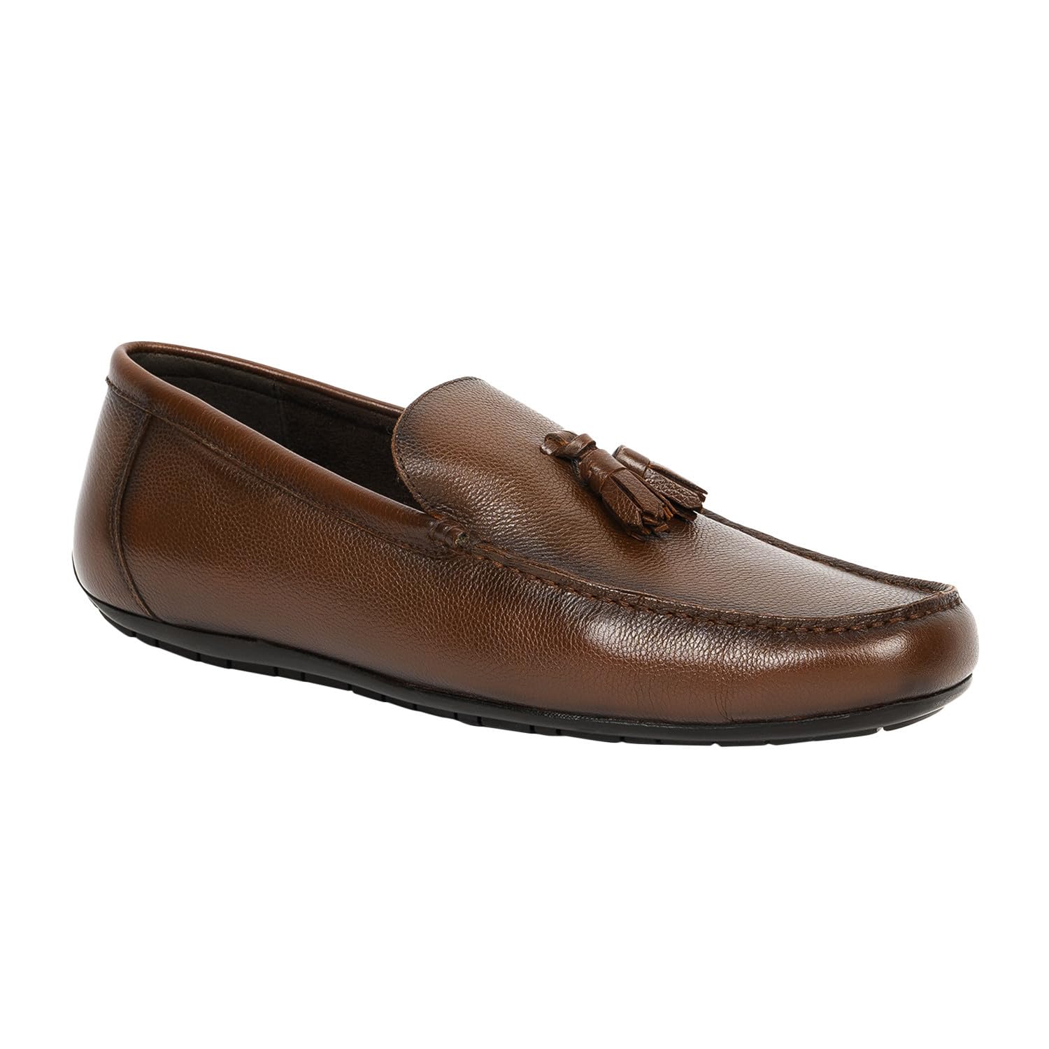 HYLI Genuine Leather Brown Slip-On Loafers for Men - Durable | Comfortable & Breathable | Odor Resistance | Flexible | Brown | 8 UK (B0D4R2GSSC) Amazon Price History, Amazon Price Tracker