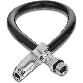 Bewudy Tyre Inflator Hose 36 cm Valve Extension Car Valve Air Pump Adapter Lever Connector Universal Tyre Inflator Hose Replacement Hose Valve Connection Hoses for Car Motorcycle Bicycle