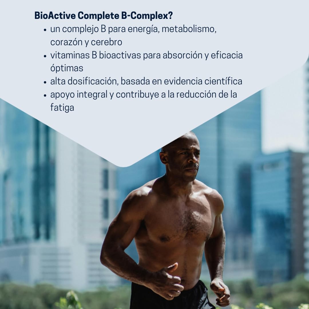 Life Extension - BioActive Complete B-Complex 60 Cápsulas - Complejo de Vitaminas B de Espectro Completo para Energía y Metabolismo, Salud Cerebral y Celular