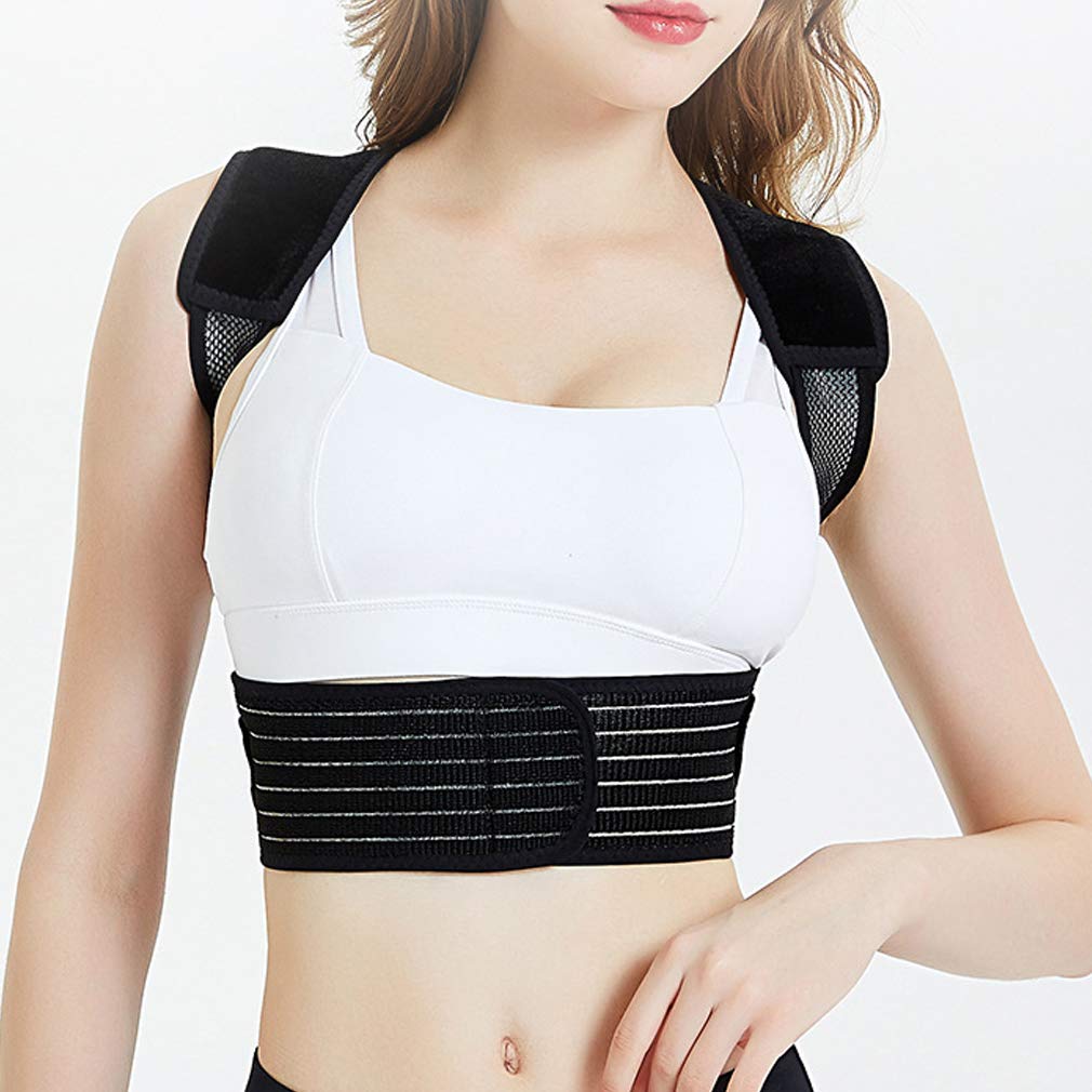 Bene Fascia Posturale Spalle per Uomo E Donna Regolabile Supporto,Tutore Schiena Traspirante Confortevole Postura Dolore Sostegno Unisex, XL