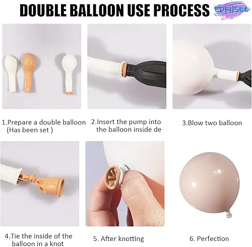 Miniatura 3 de Kit de arco de guirnalda de globos marrones y azules, decoración de oso para baby shower con globos azules de café nude de doble relleno para oso de