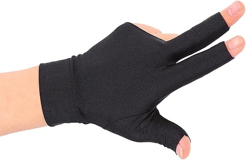 Miniatura 3 de Mesa de billar de 3 dedos de Spandex negro flexible para hombres y mujeres