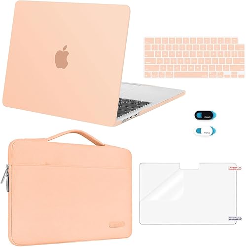 Miniatura 35 de MOSISO Funda compatible con MacBook Air de 13 pulgadas 2025 2024 2023 2022 M4 A3240 M3 A3113 M2 A2681, Carcasa Rígida y Funda de Manga y Protector