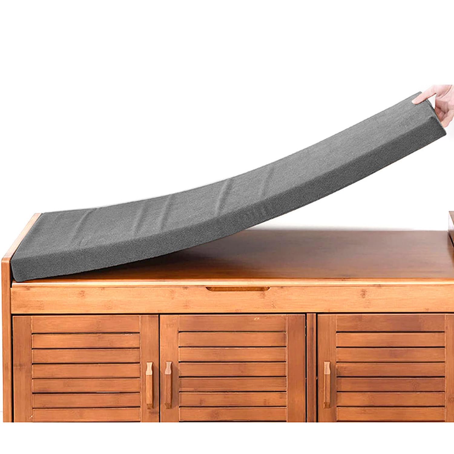 Panca oversize per esterni, 100/120 x 50 cm, antiscivolo, per giardino, sala da pranzo, casa, patio, altalena, cuscino spesso, per 2/3 posti (nero, 150 x 30 x 3 cm)