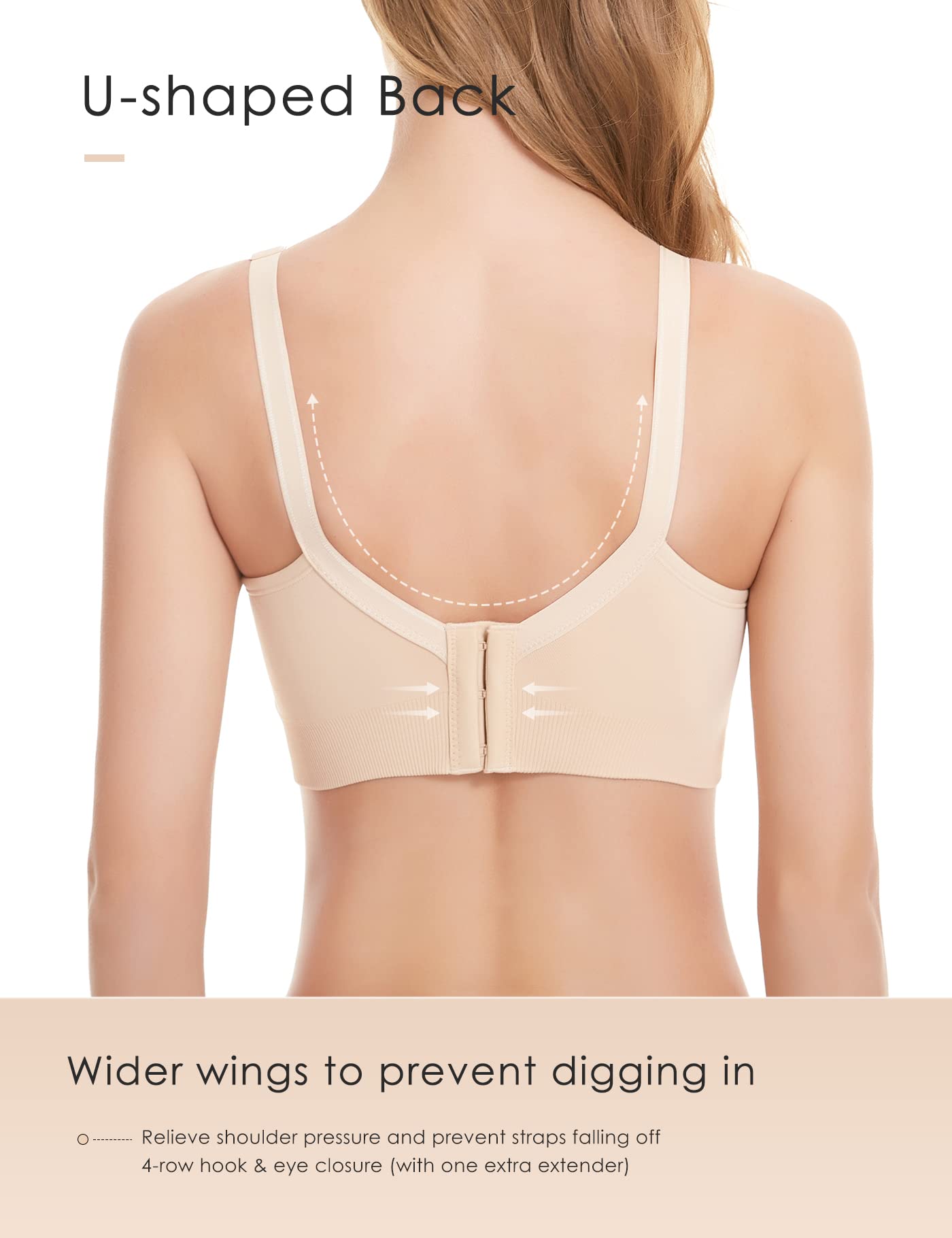 Still-BH für Damen, nahtlos, bügelfrei, mit Clip-Down, weicher Stütz-BH für Schwangerschaft, Schlafen und Stillen