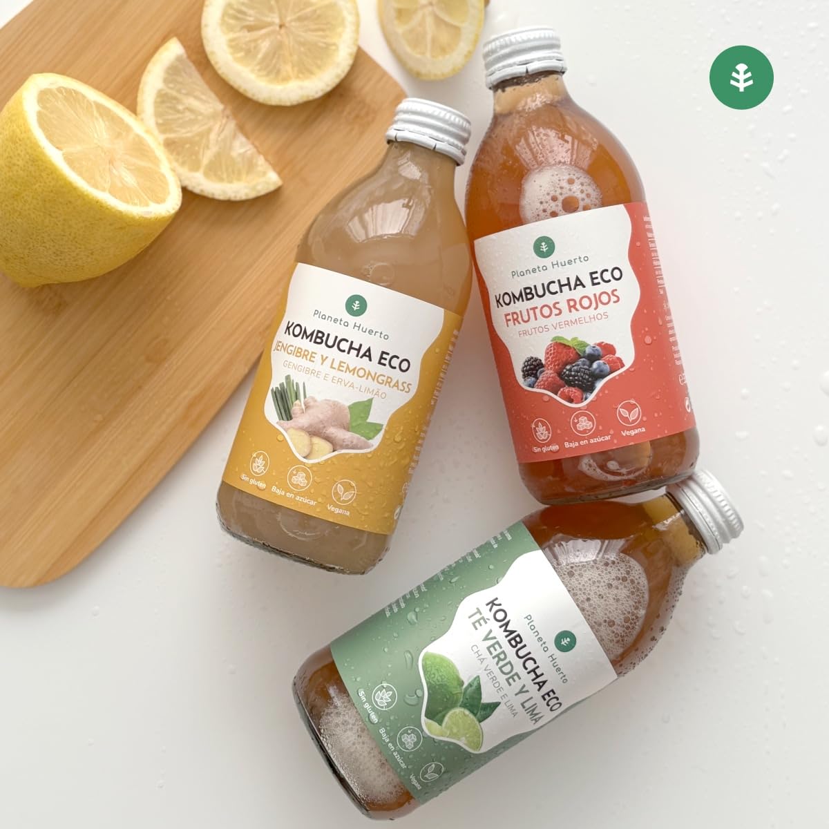 Pack 6x Kombucha ECO Jengibre y Lemongrass 330 ml