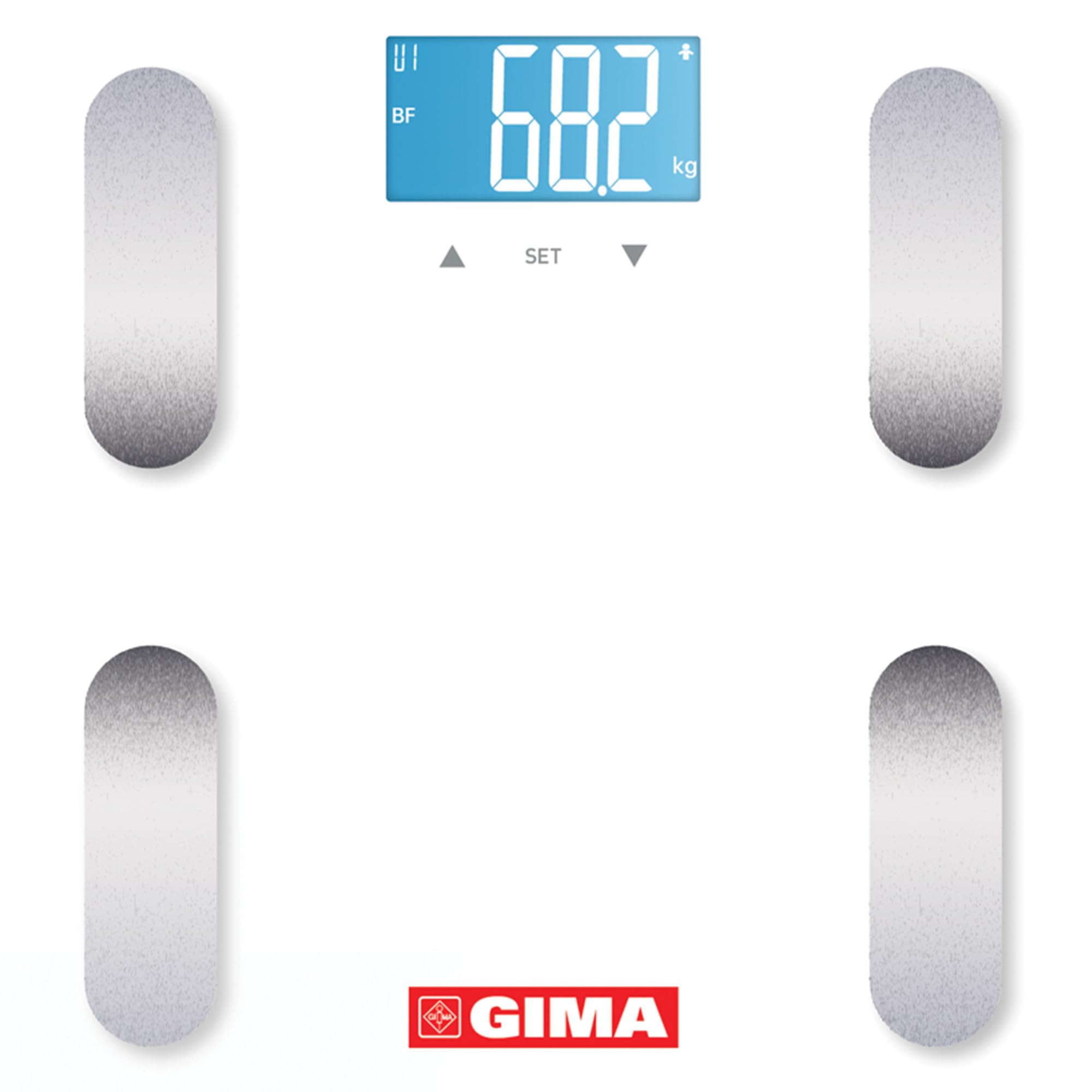 Gima Body Fat Równowaga inteligentna wielofunkcyjna cyfrowa waga do pomiaru procentowego tkanki tłuszczowej wody w ciele masy mięśniowej i masy kostnej z Bluetooth i wyświetlaczem LCD - mod. 27269