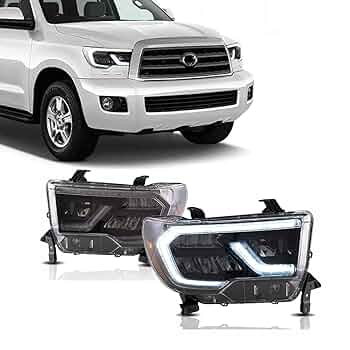 トヨタ　タンドラ　07-13y ヘッドライト　中古　tundra 取り寄せ対応）07‐13 タンドラ Tundra オールスモーク ヘッド