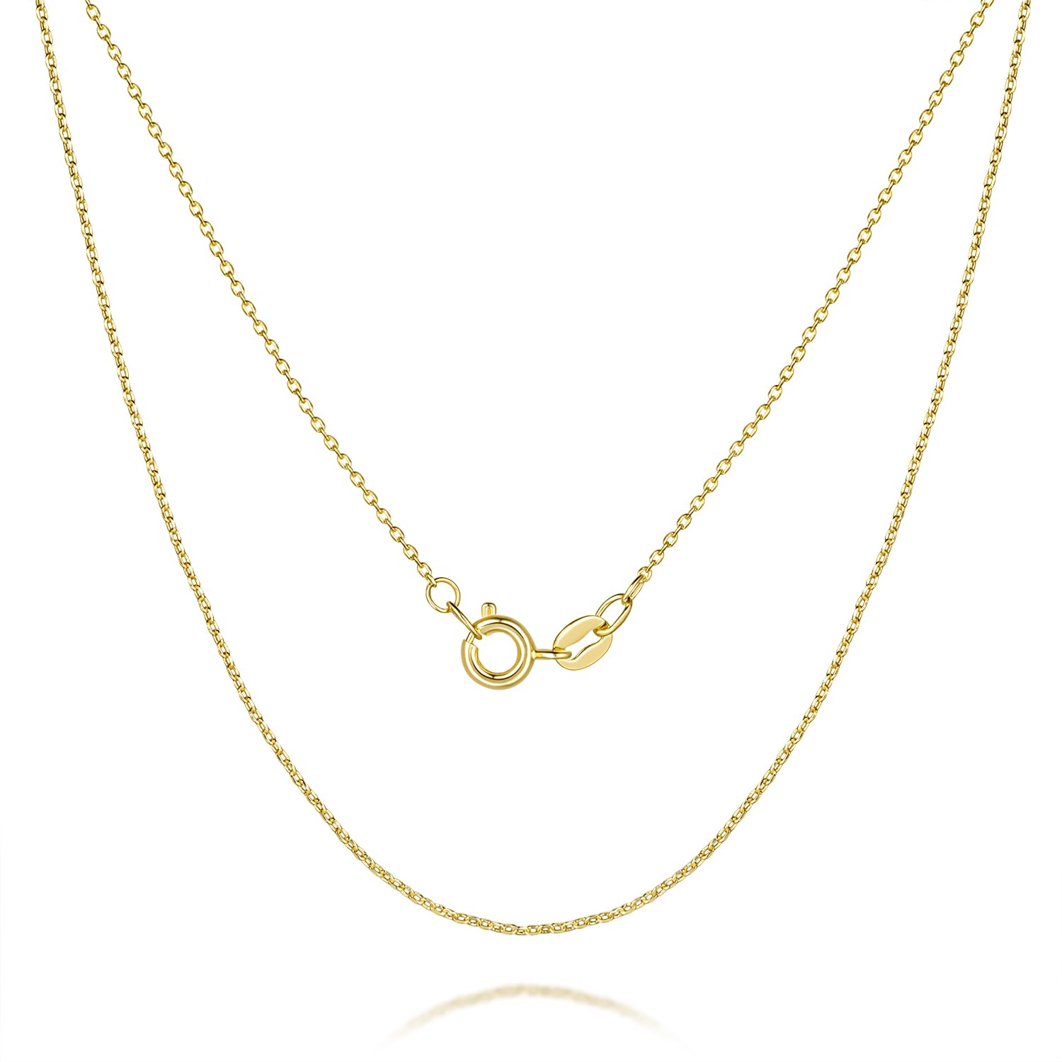 MONA MILANI14K Gold Necklaces for Women & Mens Necklace Gold Chain for Women Mens Chains Elegant Dainty 14k Necklaces thin Cable Chain Necklace Chains 1mm 16-26