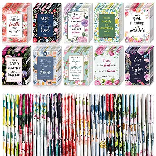 Chengu 50 Pack Prayer Journals Gifts Bulk Christian Notebooks For Women Men Bible Verse Notebook Scripture Notepads Pocket Religious Notepads For Office School Home (Novel Style) #TOP7