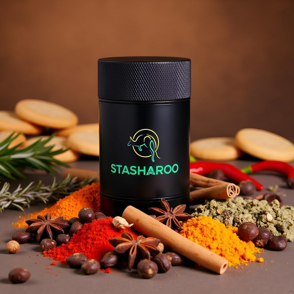 Airtight Coffee Canister, Food Storage Container with Dual Lids, Small Jar, Multipurpose Storage Container for Coffee Beans, Tea, Ground, Spice Jar, Cookies Jar, UV Protection (Pack of 2)