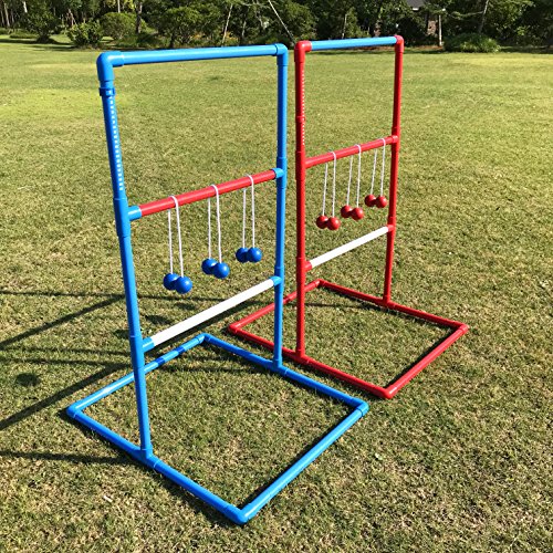 JaperBees Ladder Ball Toss for Outdoor Lawn Game with Heavy Duty Structure and Fasion Carrying Bag (Premium)