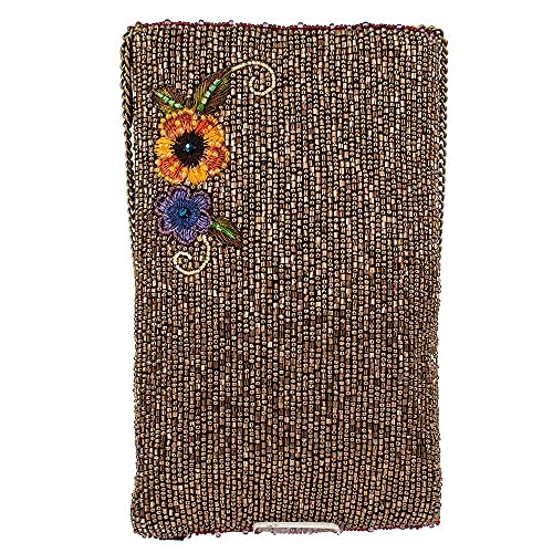 Mary Frances Budding Romance Beaded Crossbody Cell Phone Bag Clutch Floral Purse with Zipper Closure, Multicolor2