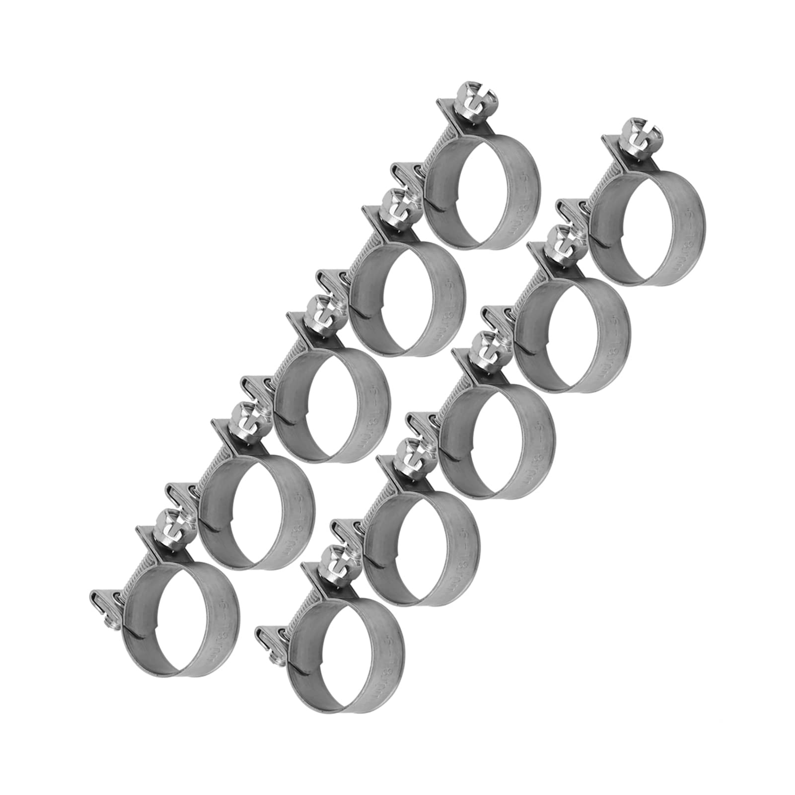 FTVOGUE Mini-Schlauchschellen Edelstahl 304 – 10 Stück, Größe 11–13 Mm (wahlweise 6–20 Mm)