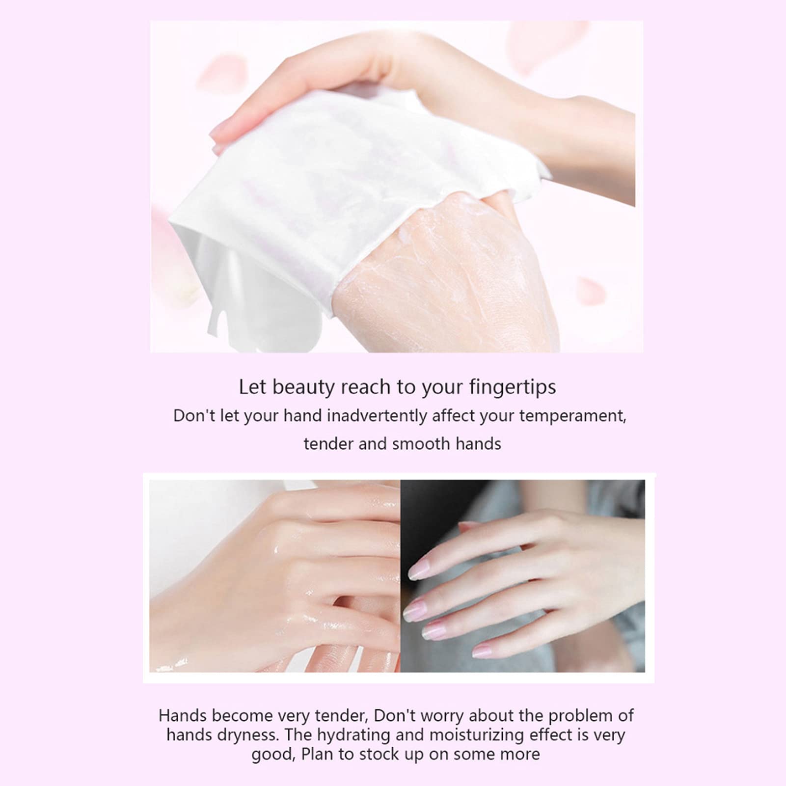 Masque Peeling pour les Mains, 5Pcs Hydratants à la Lavande Masque pour les Mains Réparation Hydratante pour les Mains Sèches et Rugueuses - Traitement Quotidien pour