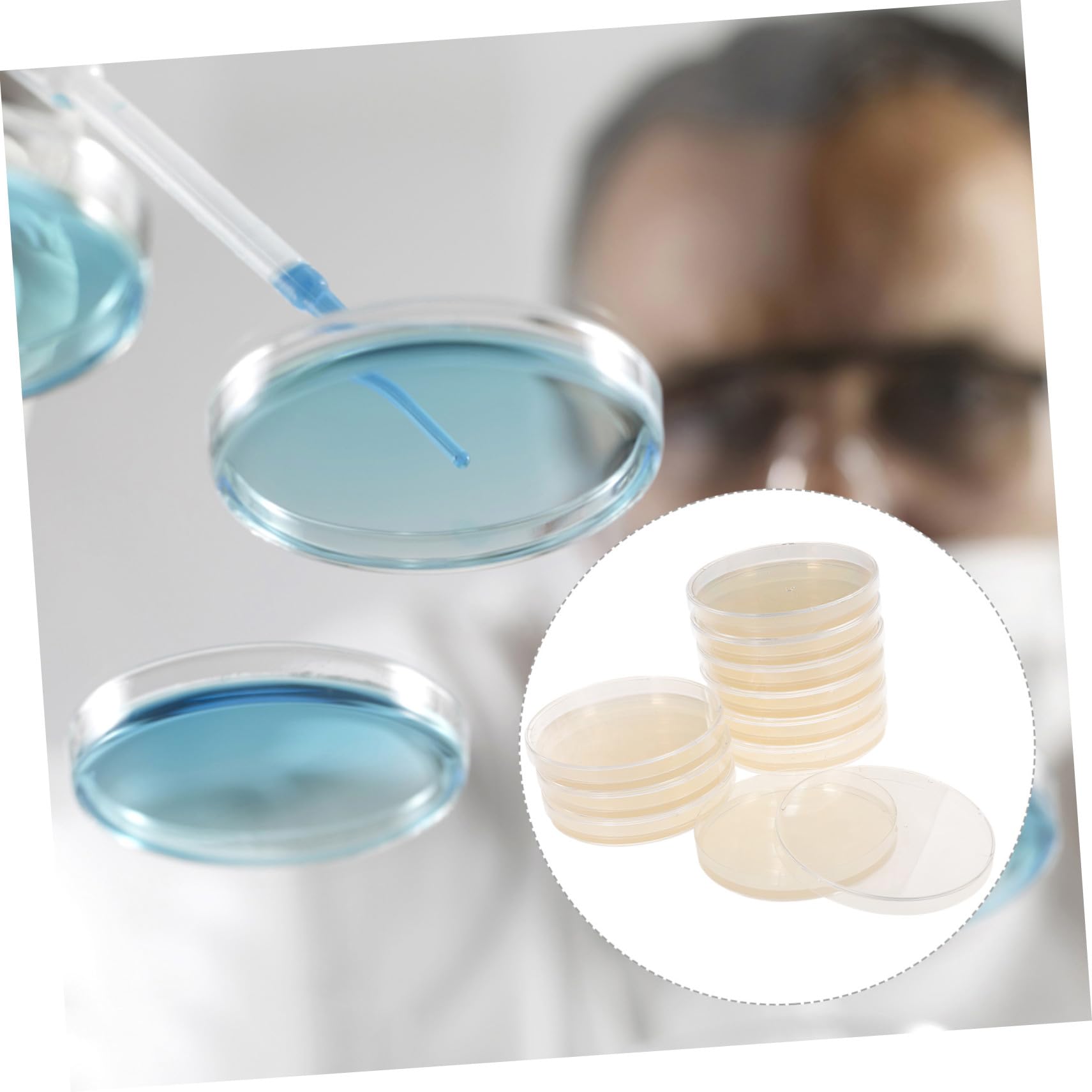 Placas De Agar Nutritivo 9 Cm Pre-vertido, Paquete De 10 Unidades, Placas De Petri Para Cultivo Microbiológico, Suministros Para Experimentos Científicos y Proyectos Escolares