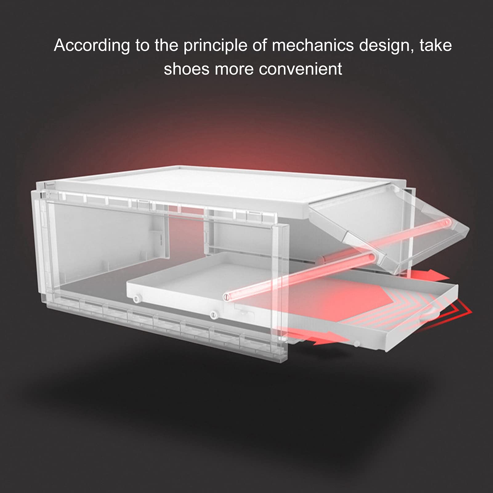 Schuhboxen Transparent Aufbewahrungsboxen für Schuhe Schuh-Organizer Stapelbar Schuhboxen mit Deckel Schuhe Schublade Schuhkarton Aufbewahrungsbox für Frauen/Männer (2 Etage,23,5 x 33,2 x 14,1 cm)