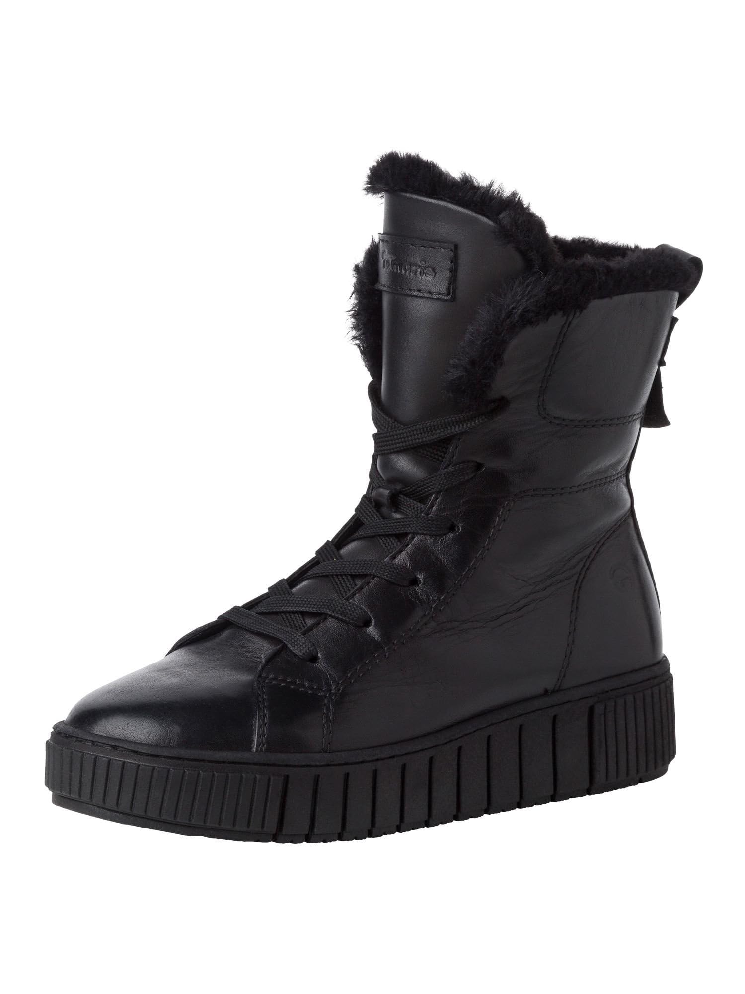 Tamaris Women's Flat Boots, Black (Black Leather), 6.5 UK