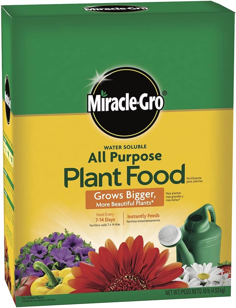 Water Soluble All Purpose Plant Food, Plant Fertilizer for Indoor or Outdoor Plants, Roses, Flowers, Houseplants, Vegetables and Trees, 10 lb.