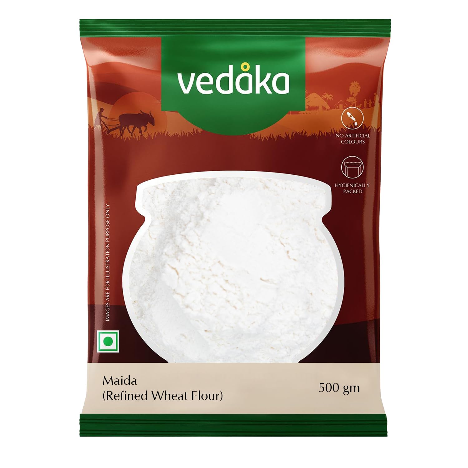 Amazon Brand - Vedaka Refined Wheat Flour (Maida), 500g
