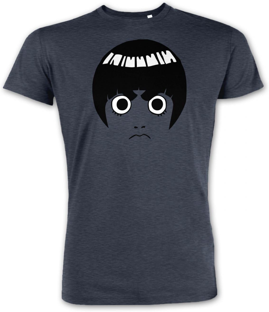 Rock Lee Face Premium T-shirt - Dark Heather Blue Small