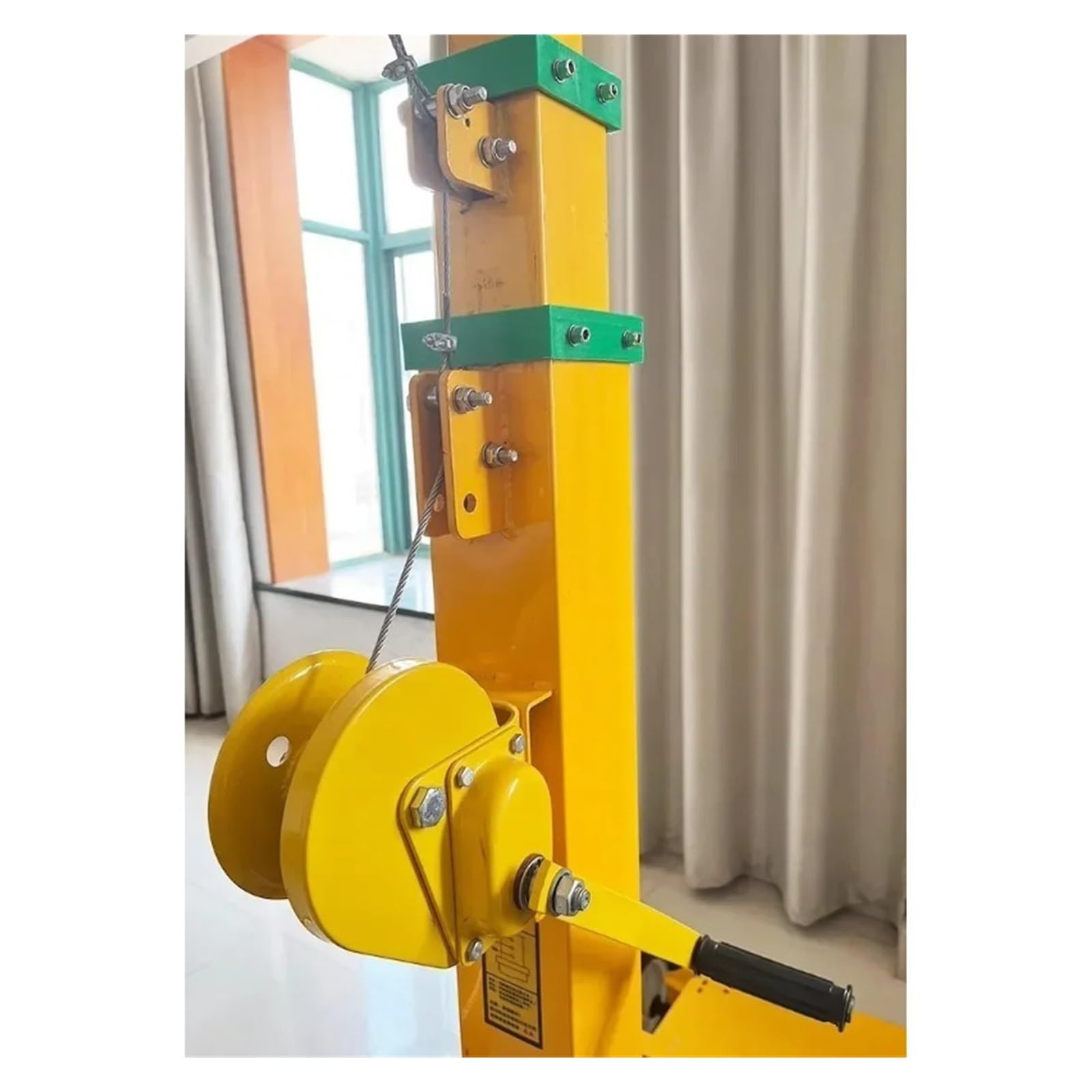 Genterun 8M 3-9M Portable Manual Hand Crank Winch Telescopic Mast, Aluminum Alloy, For Surveillance Antenna Lighting Communication Equipment(8M)