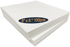 Cutaway Embroidery Stabilizer - 100PCS Backing for 4x4 and 6x6 Hoops