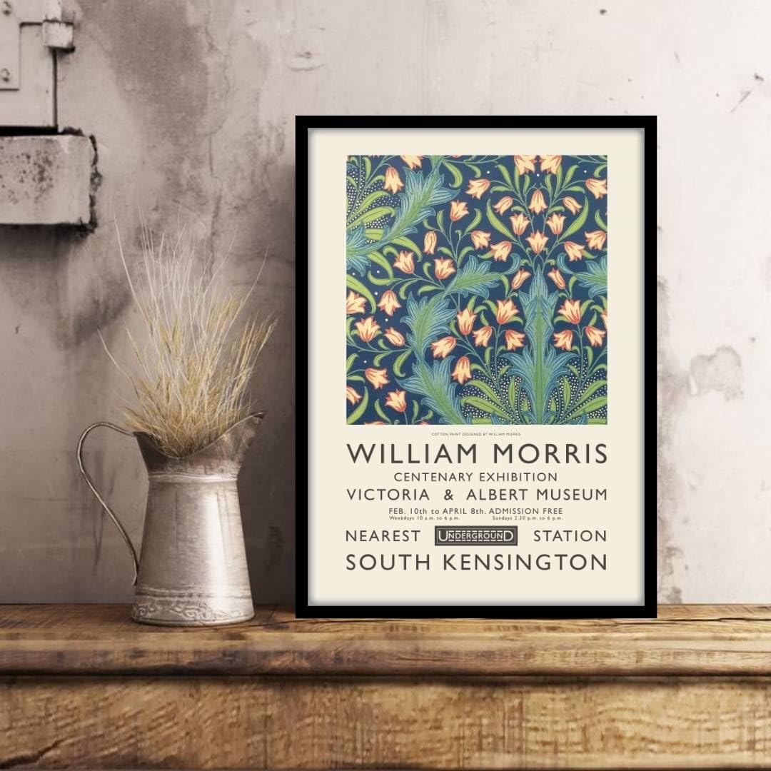 Amazon.co.jp: ウィリアムモリス デザイン3 フレーム付き ポスター