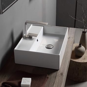 Scarabeo 5112-One Hole Bathroom Sink, One, White