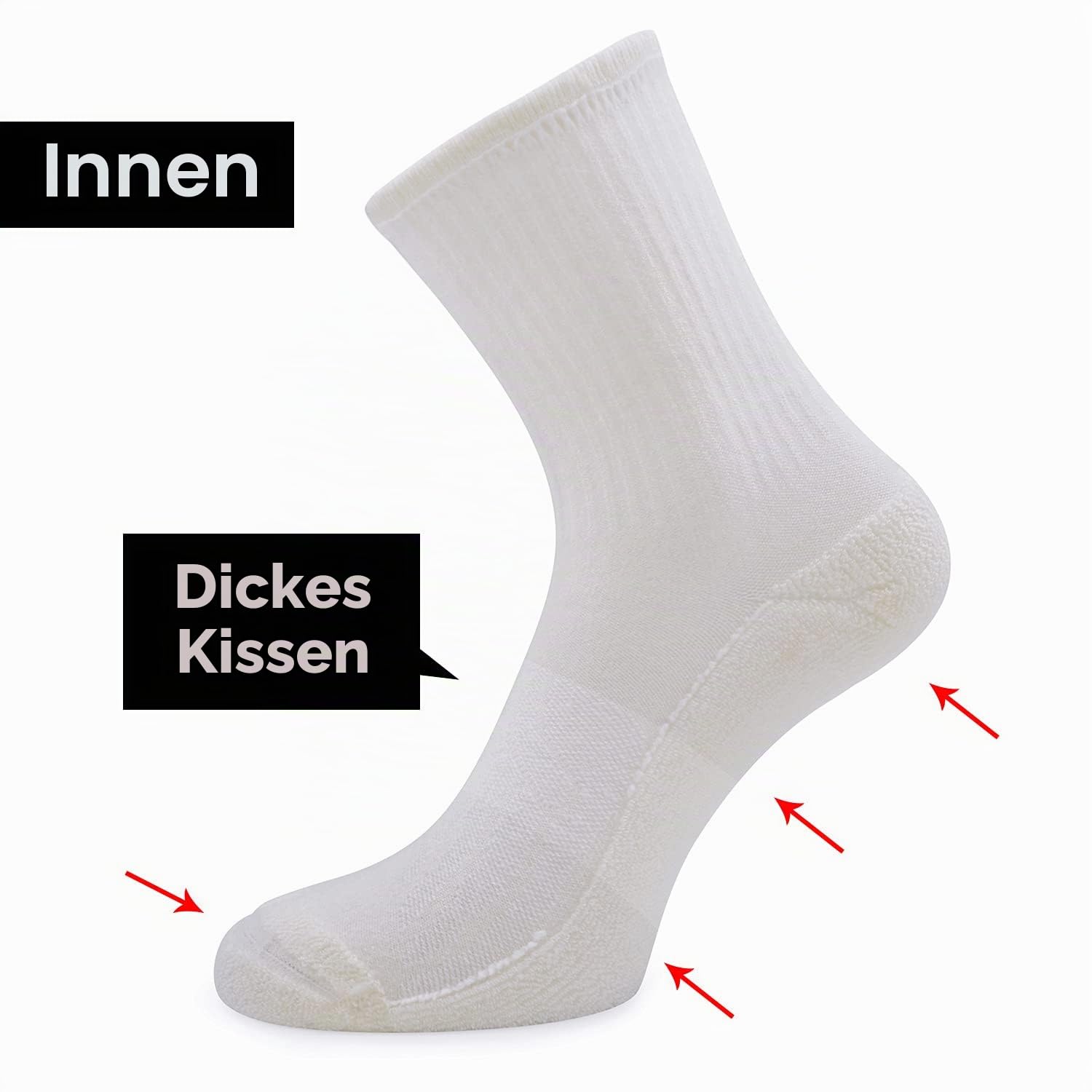 Socks Daze Merino-Woll-Wandersocken für Damen und Herren, warme gepolsterte Crew-Socken für Trekking, Arbeit und Outdoor