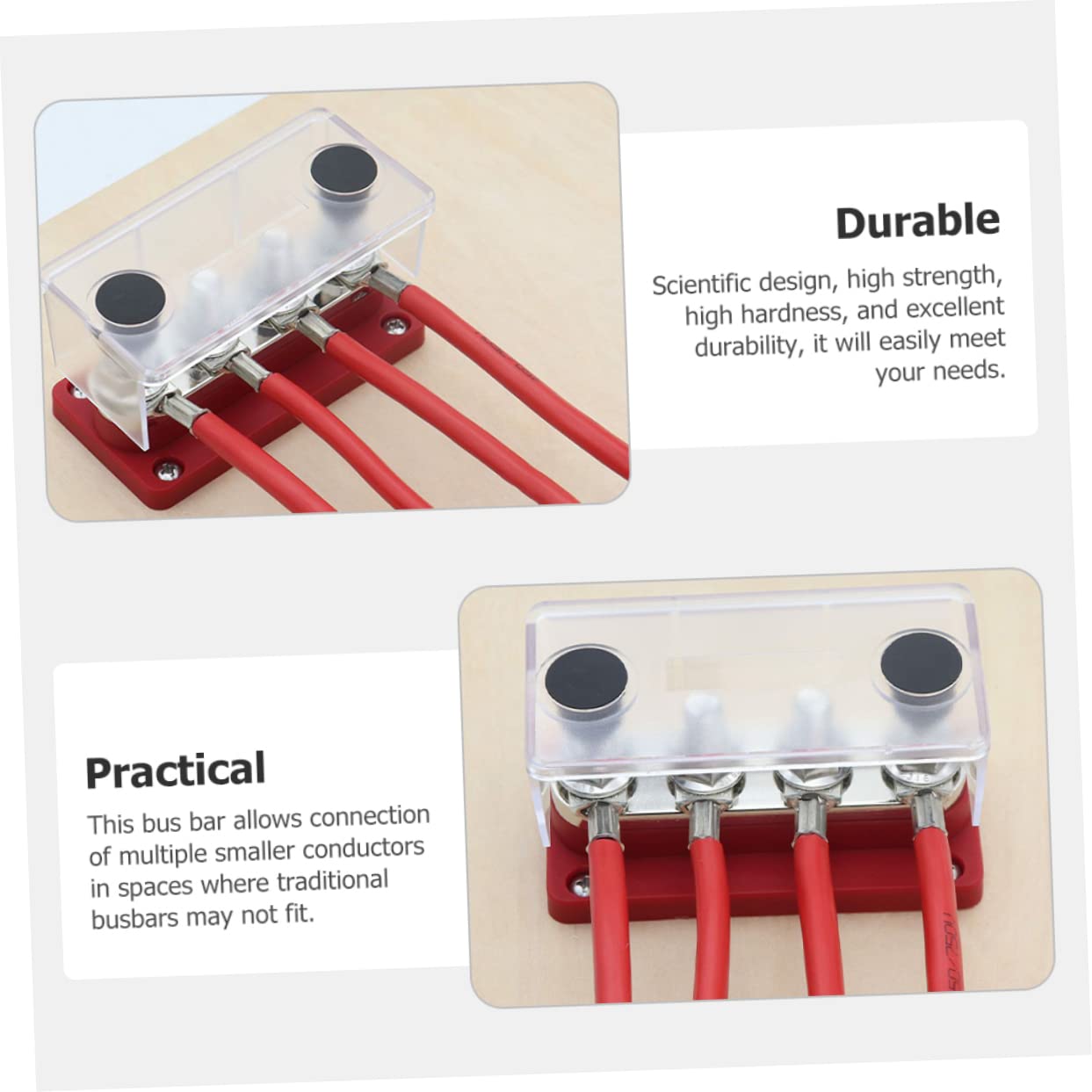 Verteiler Klemmenblock 300a Dc Rot Kupfer für Stromverteilung