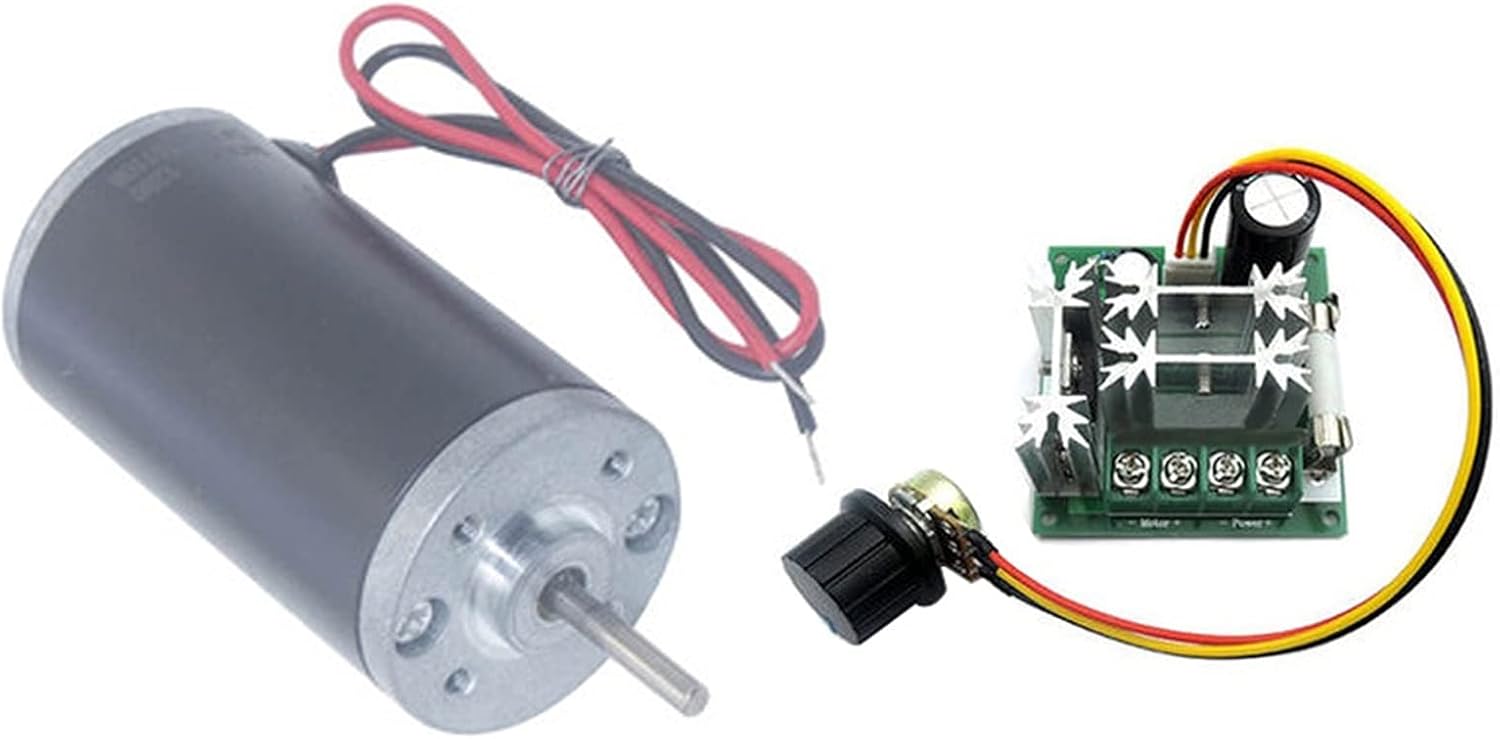PYouo-DC Motor Intelligent Device Motor, 12V 24V 4000 to 8000RPM, Reversed Adjustable Speed, Permanent Magnet High Power High Speed DC Motor (Speed(RPM) : 24v 8000rpm, Voltage(V) : Package B)
