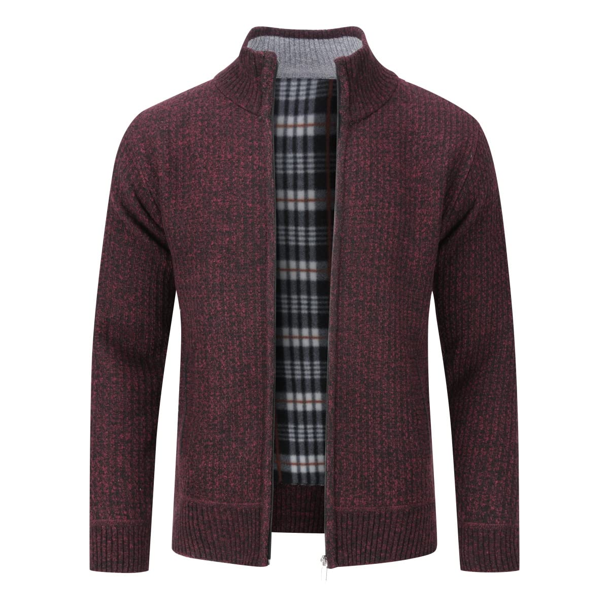 Allthemen Cardigan da Uomo con Cerniera con Colletto Rialzato Pollover Sweater Invernale Lavorato a Maglia
