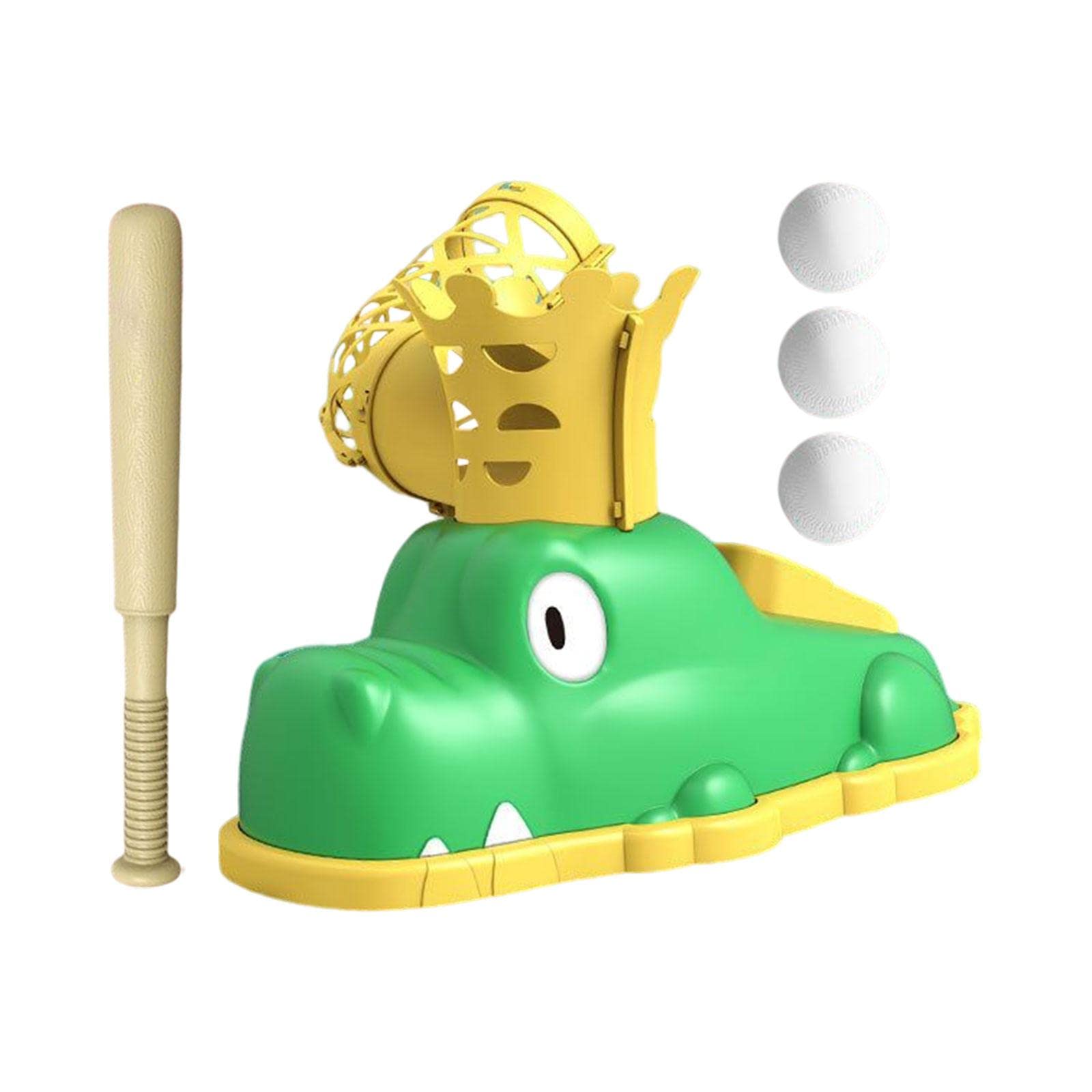 predolo Children's Baseball Pitching Machine Baseball Bat Toys Baseball Pitcher Educational Toys Baseball Batting Machine for Kids, Green