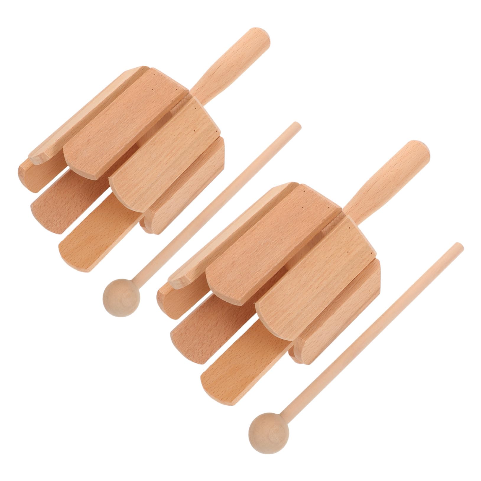 ERINGOGO 2pezzi Strumento Orff Otto Toni in Legno Massello con Mazzuolo Strumenti Musicali per Ragazzo Ragazza Ragazza per Apprendimento Precoce Giocattoli Percussione Ritmica Adatti