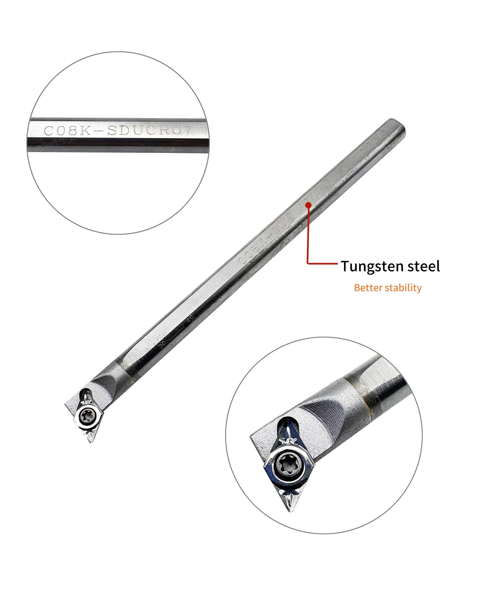10mm SDACR1010H07 Lathe Turning Tool Holder 10pcs DCGT070204-AK Carbide Inserts - View #2