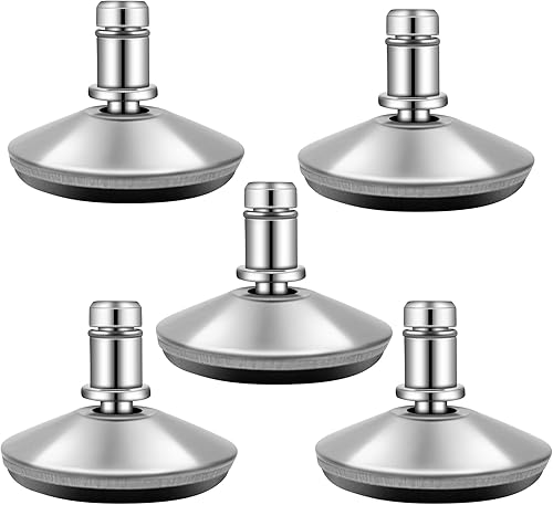 Bell Glides - Silla de oficina de repuesto, ruedas giratorias para ruedas fijas estacionarias, taburete ajustable de perfil bajo con almohadillas de