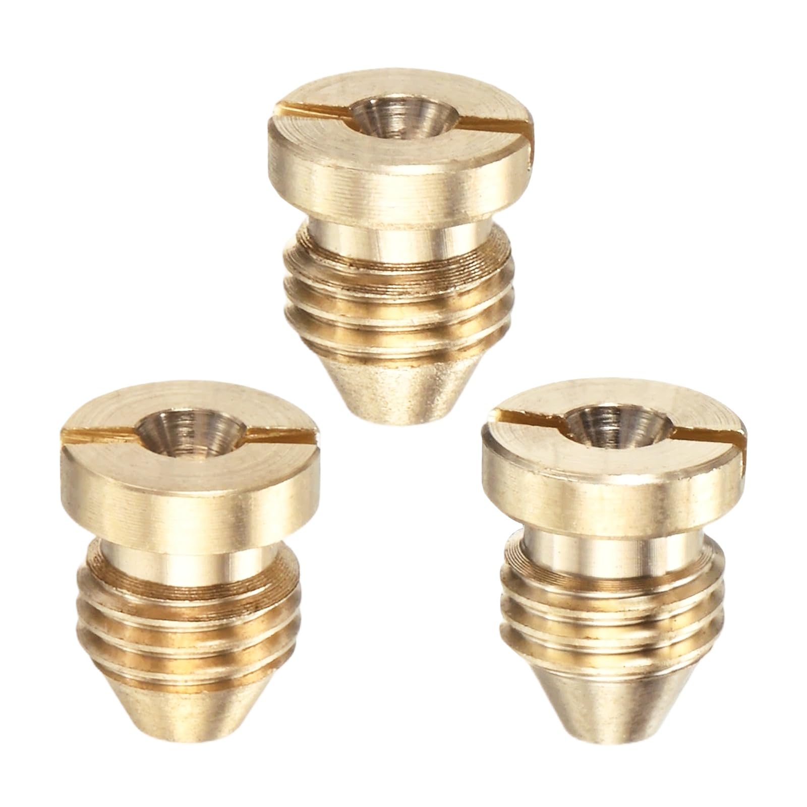 M METERXITY 3-Pack Foam Cannon Orifice Nozzle Tips, 1.2/1.25/1.3 mm Brass Replacement Thread Nozzle for Car Wash/Garden Hose Use/Snow Lather Lance, Universal Thread Tips [Brass Tone]