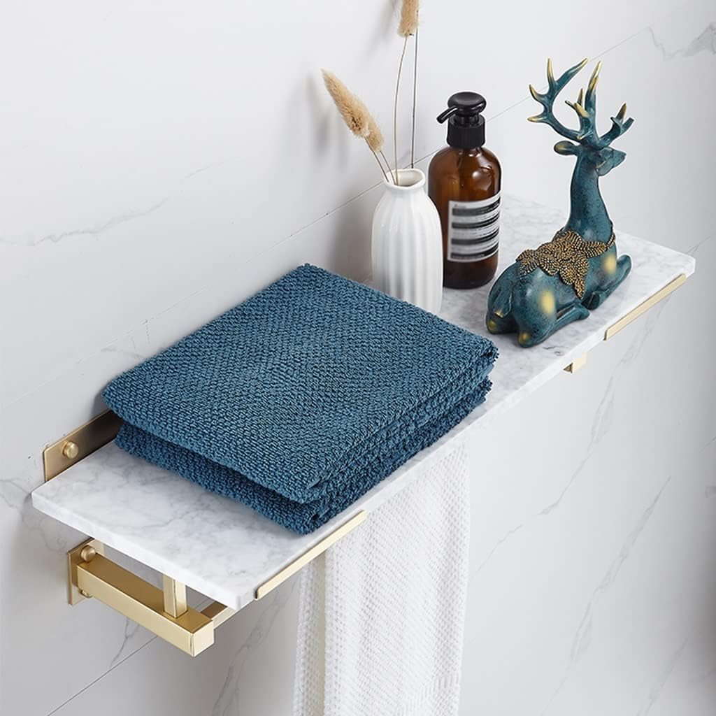 Étagère murale de salle de bain en cuivre doré robuste modèle B