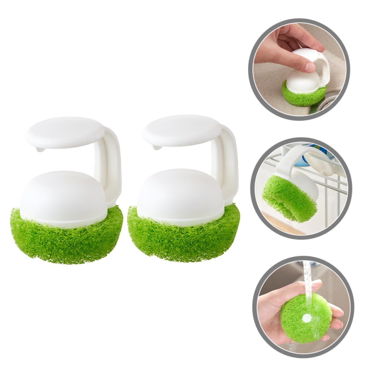 NAMOARLY 2pcs Dish Cleaning Brush Kitchen Sink Brush for Grease Removal Dish Scrubbers for Heavy Duty Cleaning Soap Dispenser