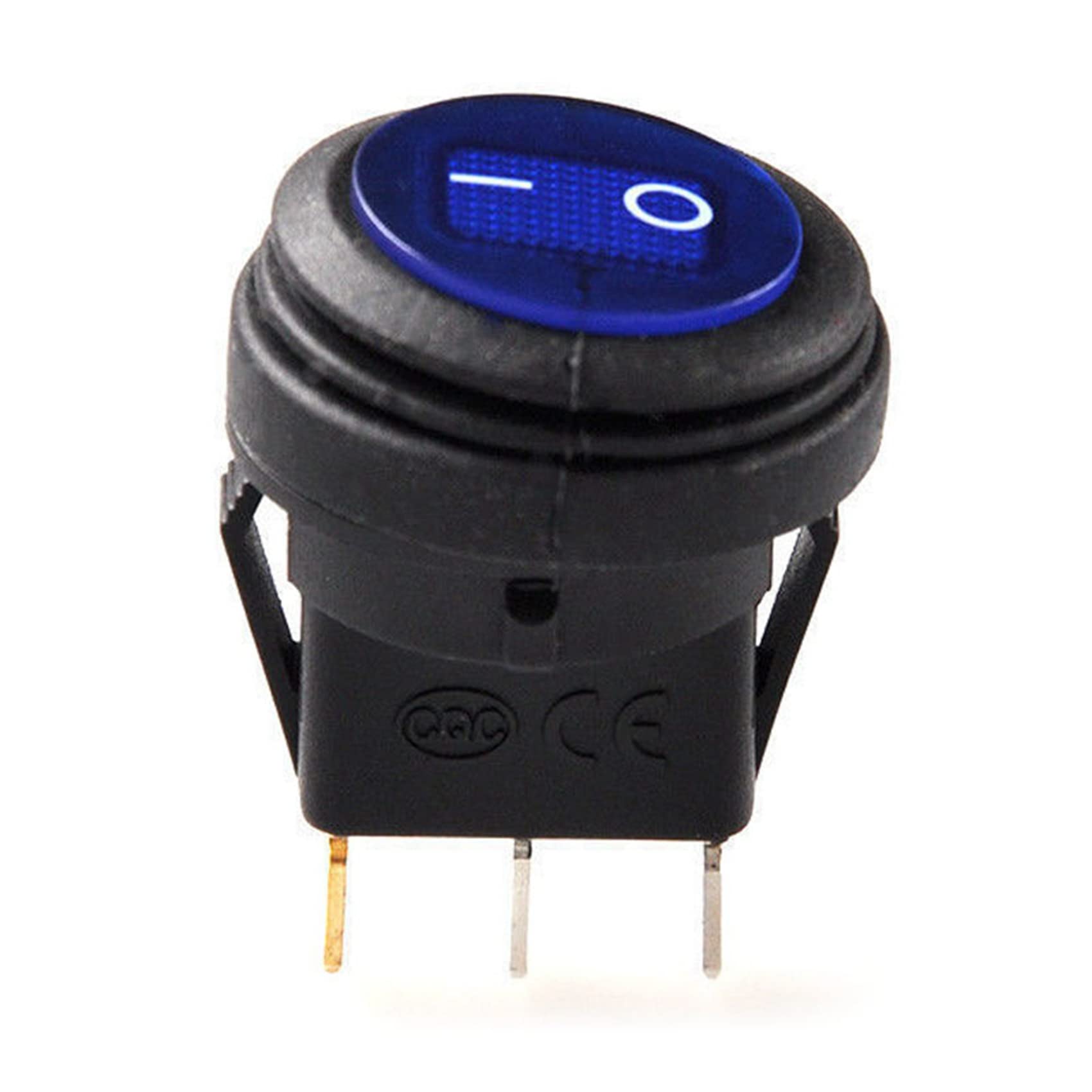 5X Interruttore A Pulsante Impermeabile Da 12 Mm Con Blocco On-off SPST